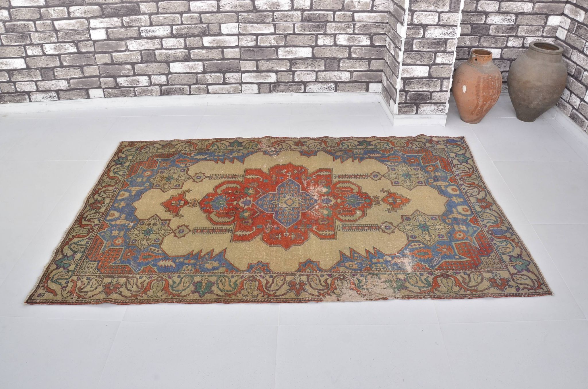 Multi Colour Organic Vintage Carpet sku h434
