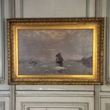 Oil on canvas, "view of an icy sea", monogram and date at the bottom right, P.E 86 for 1886.