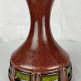 Vase made in Denmark brown and green