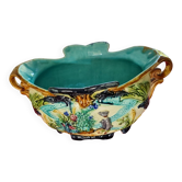 large antique planter in majolica dating from the 19th century