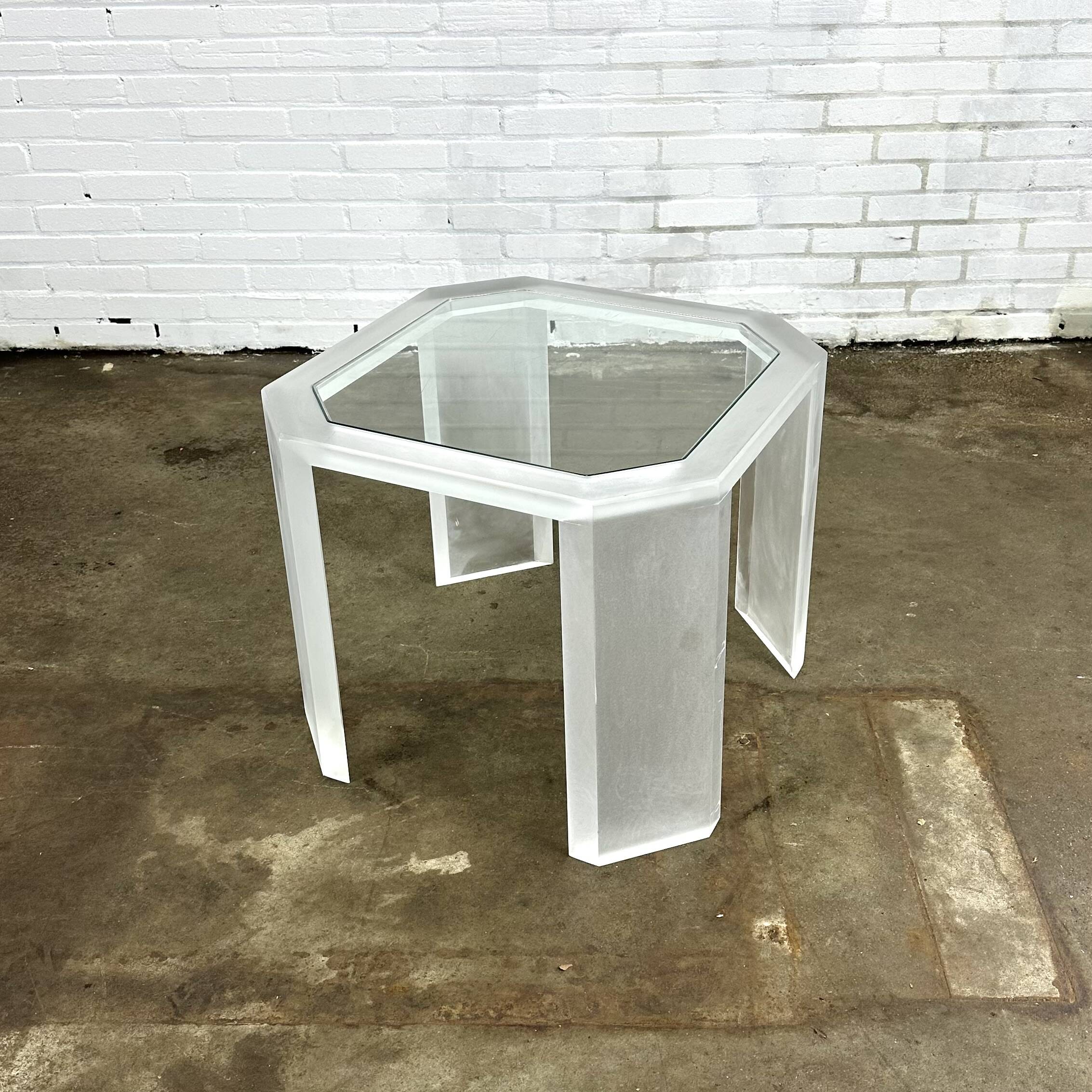 Vintage acrylic coffee table / side table