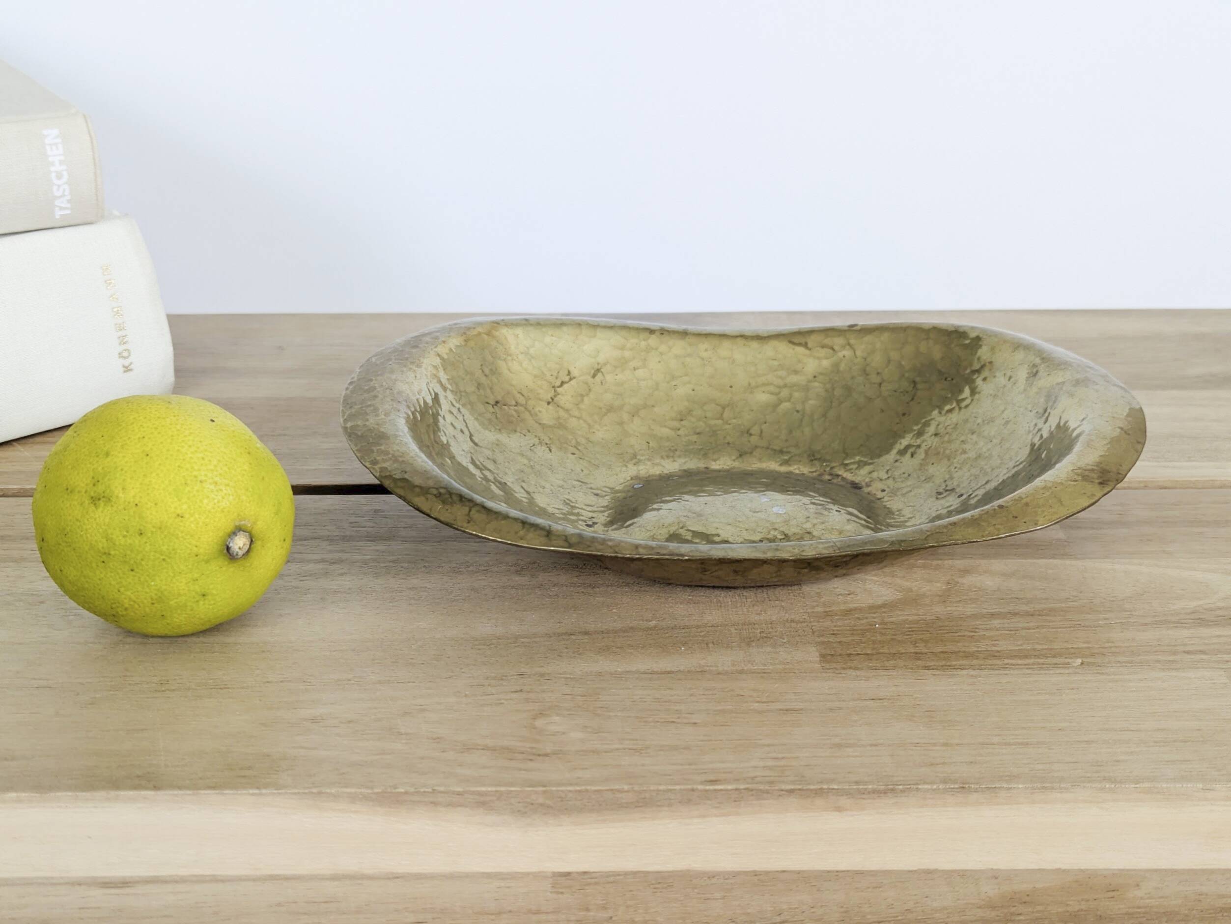 Vintage Hammered Brass Bowl Soap Dish Decorative Catchall Boho