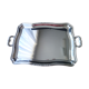 Stainless service tray 18/10 th 44.5 x 32.5 cm
