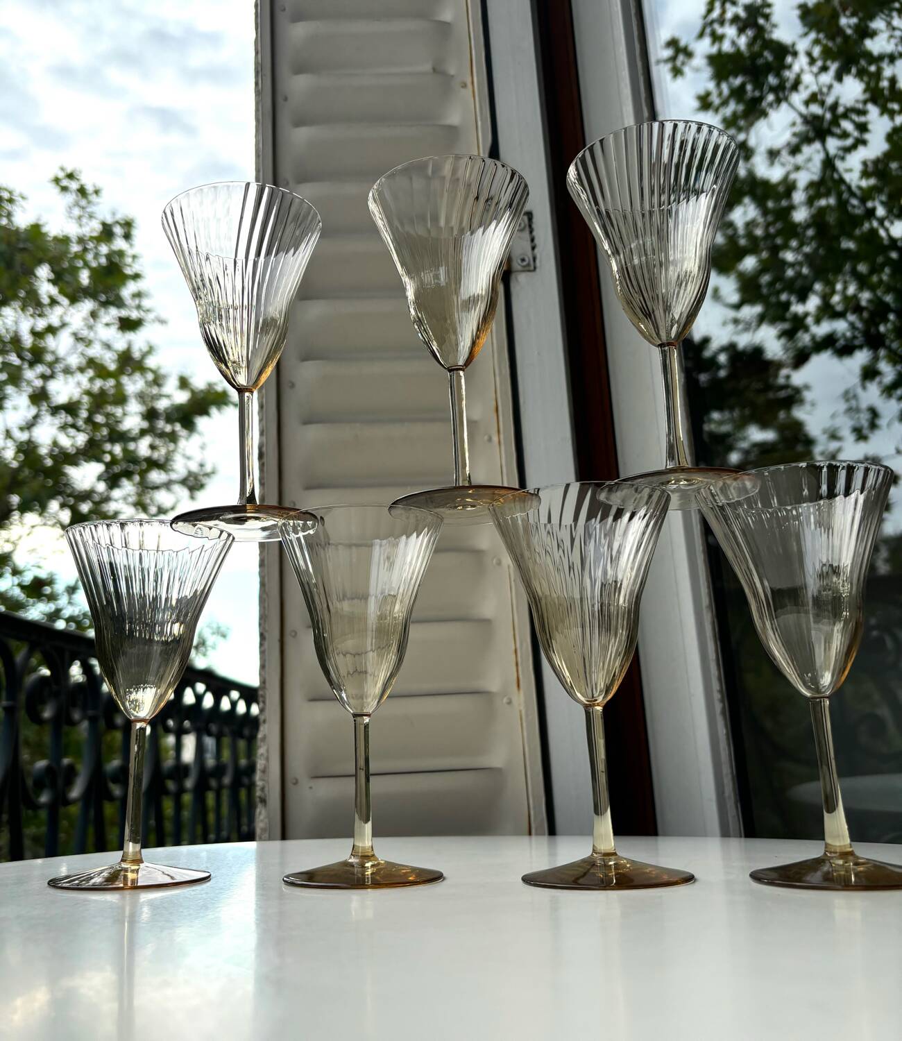 Verres style Gallée