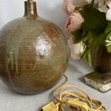 Glazed stoneware lamp base, telescopic socket