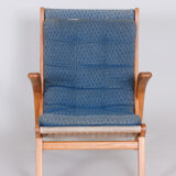 Paire de fauteuils bleus conçus par Jan Vaněk dans les années 1950. Ash.