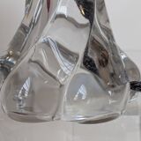 Pair of crystal bedside lamps