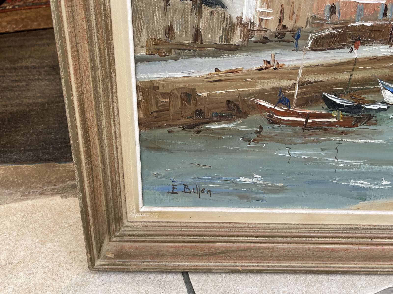 Oil on canvas by Etienne Bellan (1922-2000)