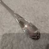 Silver plated fish serving fork, Ercuis goldsmith, laurels