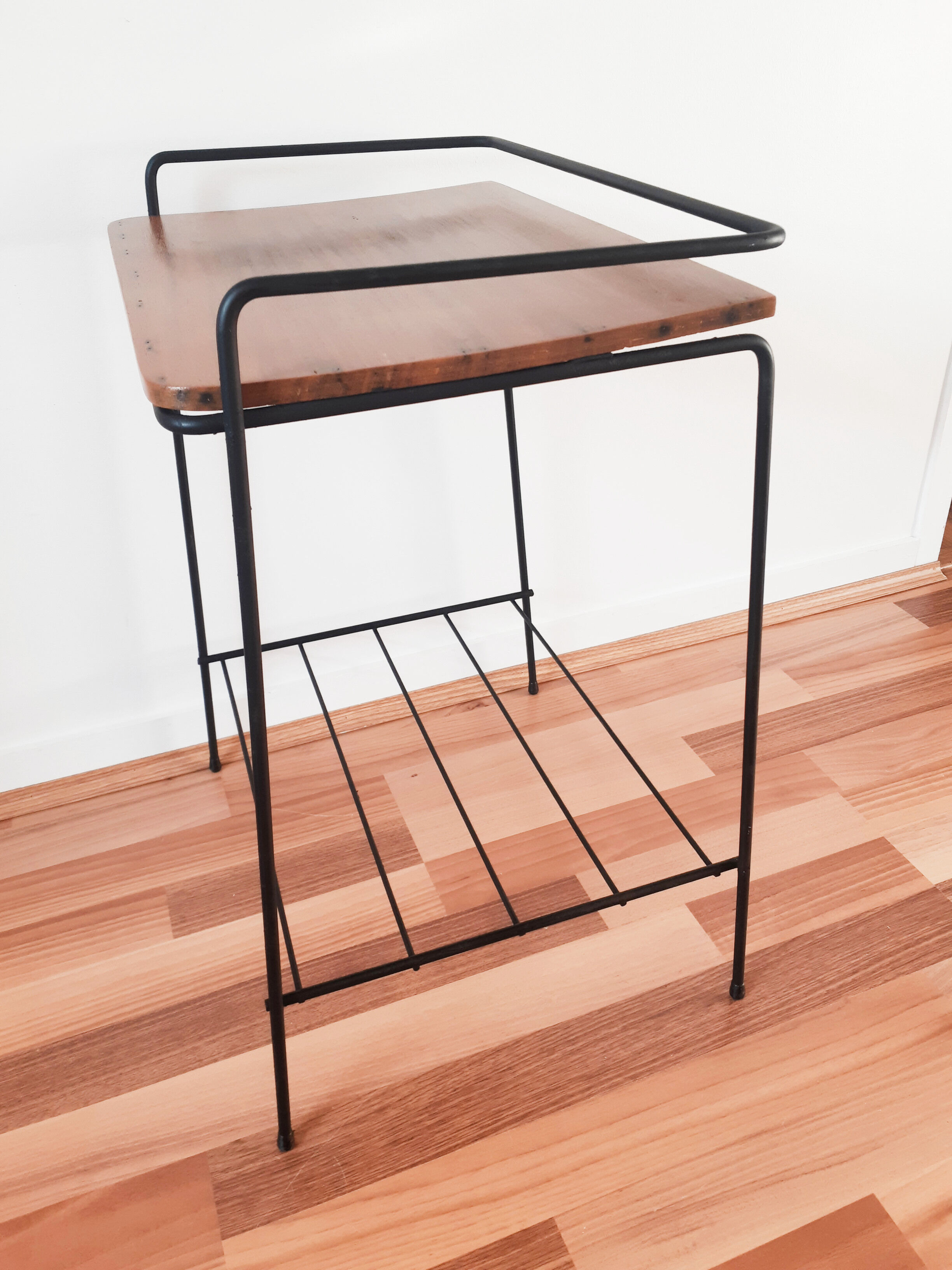 Vinyl door table, electrophone holder, magazine holder, 50s
