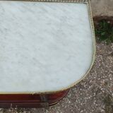 Antique Louis XVI style chest of drawers with marble top