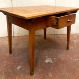 Rustic desk table in solid walnut XIX century