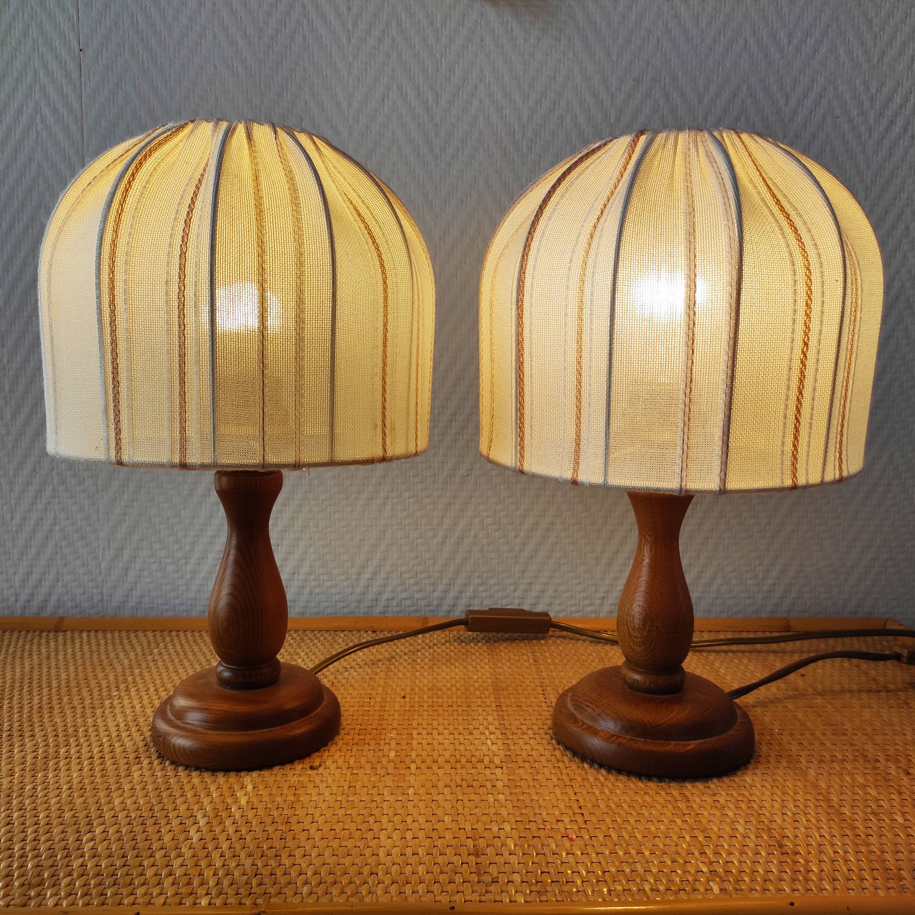 Paire de lampes de chevet de style scandinave, 1990