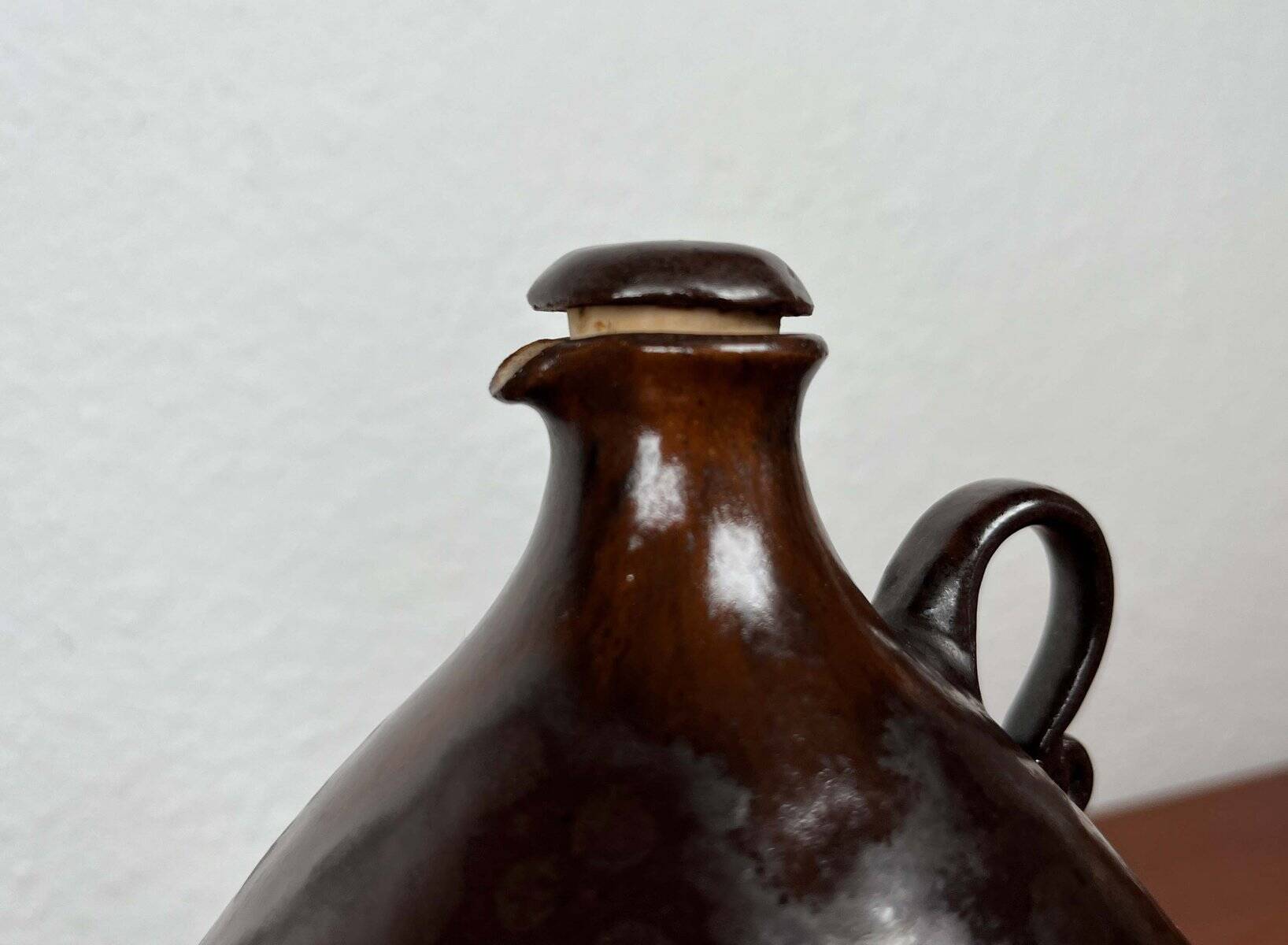 Mid-Century Modern German Studio Pottery Jug with Mugs by Melitta Teubner, 1960s, Set of 4