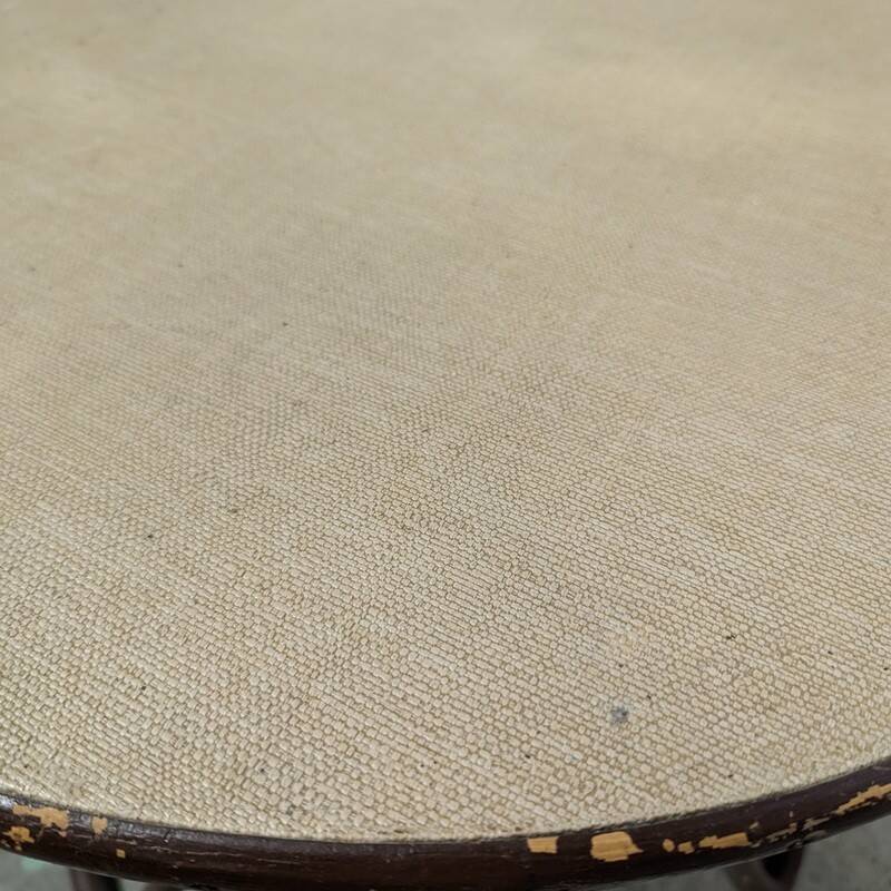 Round rattan coffee table