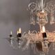 Venetian chandelier in transparent Murano glass with 10 light arms, circa 1980.