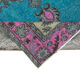 Hand-knotted carved anatolian 1970s 152 cm x 265 cm fuchsia carpet