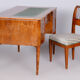 Bureau restauré en noyer Biedermeier, polonais relancé, Tchéquie, années 1830