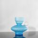 Vintage frosted glass candlestick - 60s 70s design