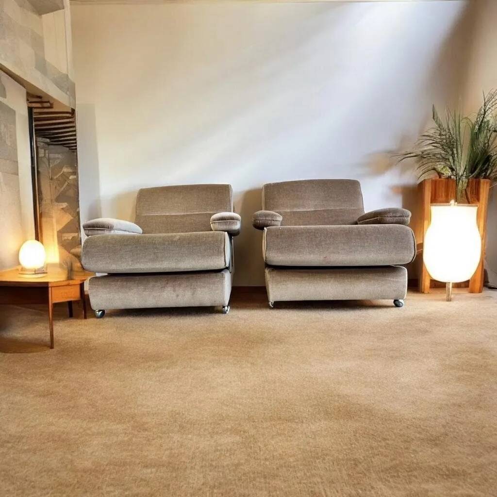 set of 2 vintage single-seater/club or 1 two-seater armchairs