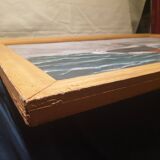 Large painting Oil on masonite Liner Mauritania signed E Joubert
