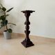 Cendrier sur pied vintage en bois sculpté