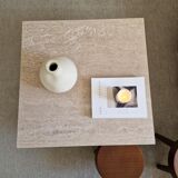 Natural travertine square Kalia coffee table 90x90