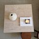 Table basse carrée Kalia travertin naturel 90x90