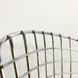 Pair of chrome side chairs by Harry Bertoia for Knoll