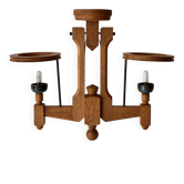 Two-light chandelier by Guillerme and Chambron for "Your House", France 60s.