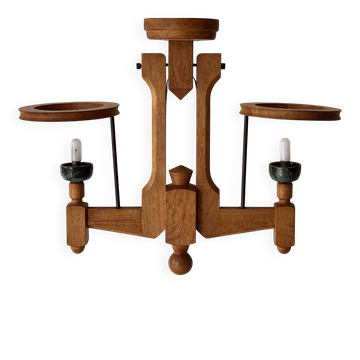 Two-light chandelier by Guillerme and Chambron for "Your House", France 60s.