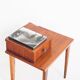 Vintage bedside table. Varnished wood. France, 1960s.