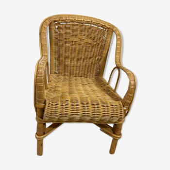 Fauteuil enfant en rotin