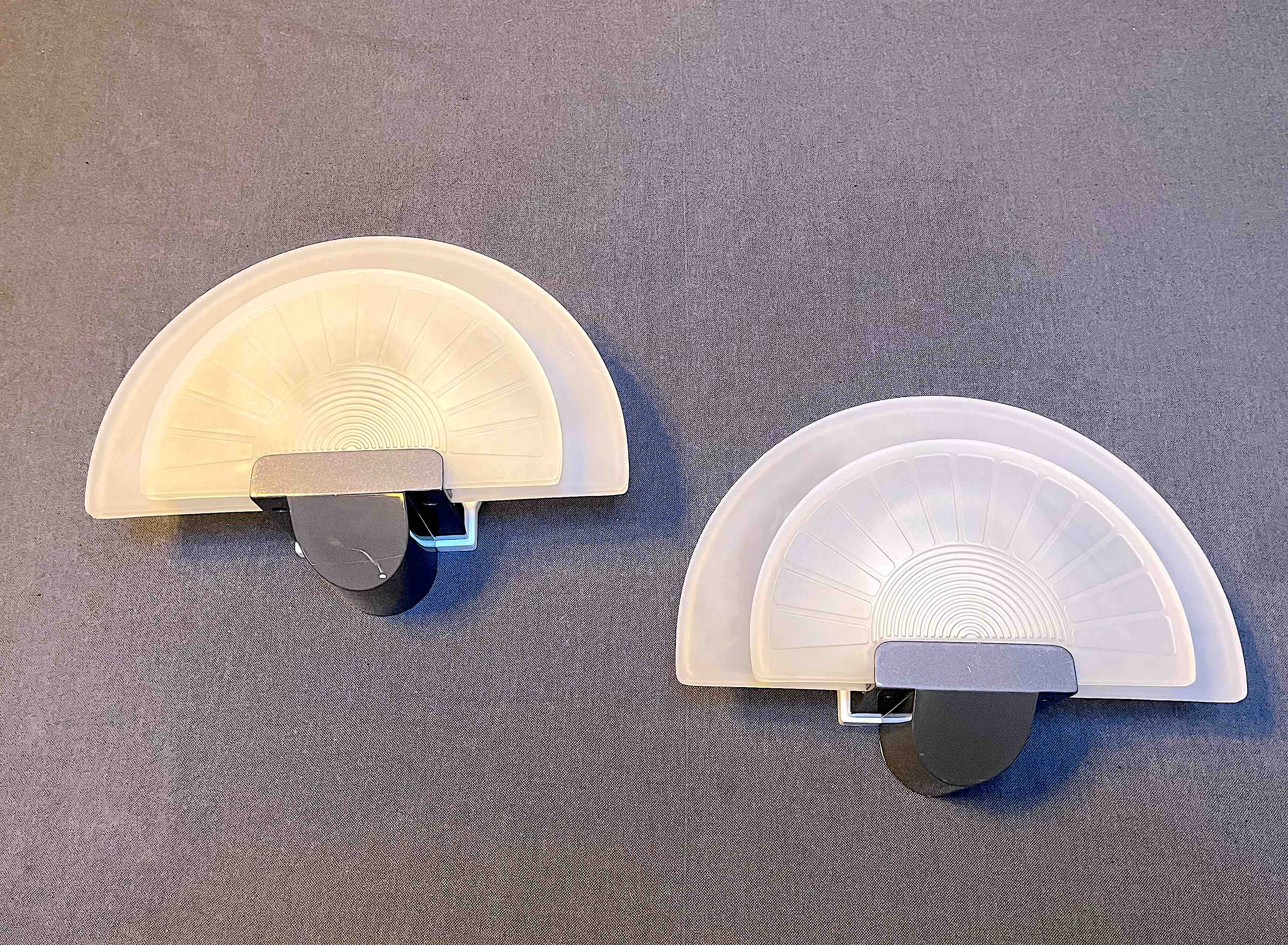 Pair of "Diva" wall lamps, by Ezio Didone for Arteluce, 1980s