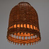 Mid-Century  Wicker Pendant from Uluv, 1960´s