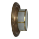 Vintage XL wall light, brass, copper and frosted glass, France, 1930.