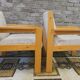 Paire de fauteuils laine bouclette 1970