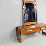 Danish Teak Console and Mirror, 1960s