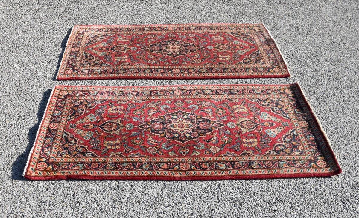 Oriental carpet Iran Kashan (pair) 0.70 x 1.40 metres