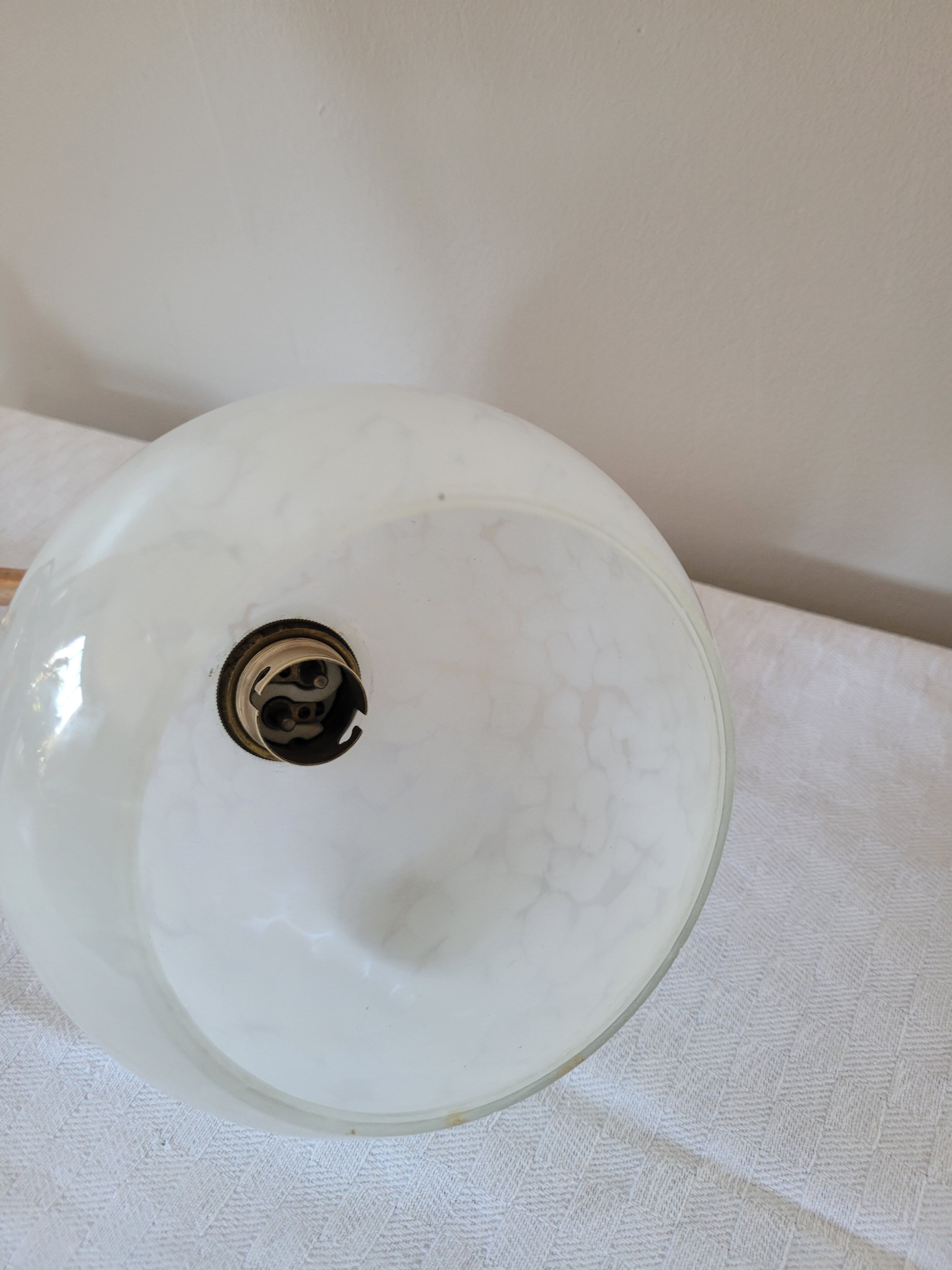 Brass and Clichy glass wall lamp