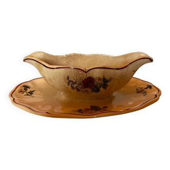 Vintage Sarreguemines sauce boat