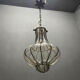 Wrought Iron Murano Glass Light Pendant 1950’s