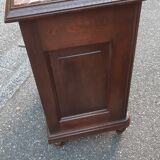 Art deco oak and marble bedside tables