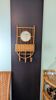 Vintage wall coat rack in rattan with mirror – Bohemian and natural charm