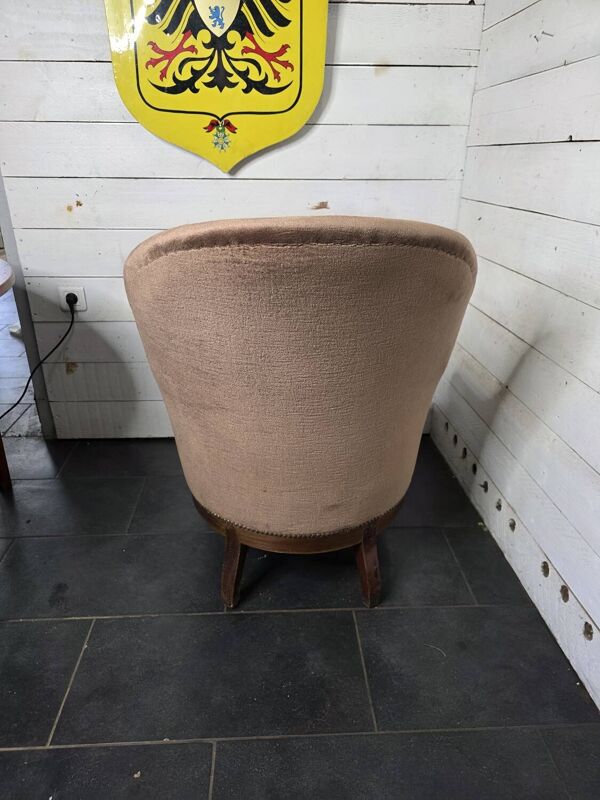 Fauteuil crapaud en acajou style Louis Philippe