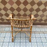 Fauetuil en rotin marron