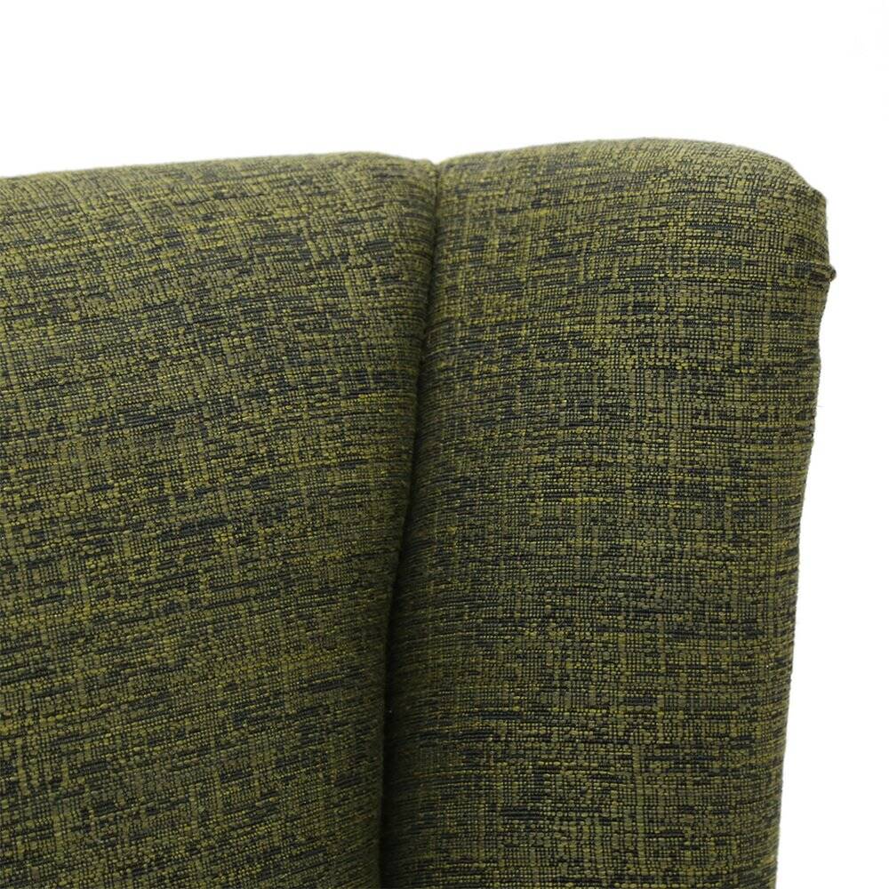 Set of green fabric armchairs, 1940s