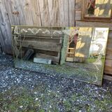 Vintage art deco cut glass bistro venetian mirror