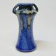 Ancien vase  Art déco en grès flammé bleu