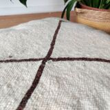 Moroccan Berber pouf White and black